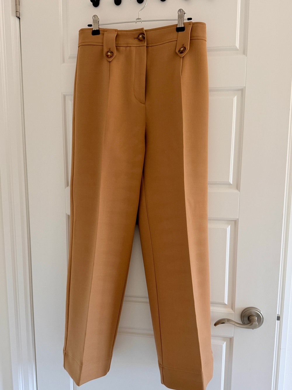 Sézane Yves Trousers Camel Size 38 – Professionally Altered, Excellent Condition
